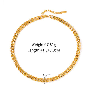 ステンレス304 低ニッケル 水に濡れても錆びにくい 18Kゴールドメッキ ネックレス チェーン 【YJ03285】