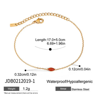 ステンレス304 低ニッケル 水に濡れても錆びにくい 18Kゴールドメッキ ブレスレット スクエア ジルコニア 誕生石 【YJ01991】