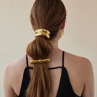 ステンレス304 ニッケルフリー 水に濡れても錆びにくい 18Kゴールドメッキ ヘアアクセサリー 【YJ00145】