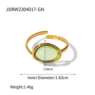 ステンレス304 低ニッケル 水に濡れても錆びにくい 18Kゴールドメッキ リング 【YJ01844】