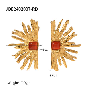 ステンレス304 低ニッケル 水に濡れても錆びにくい 18Kゴールドメッキ ピアス 【YJ03956】