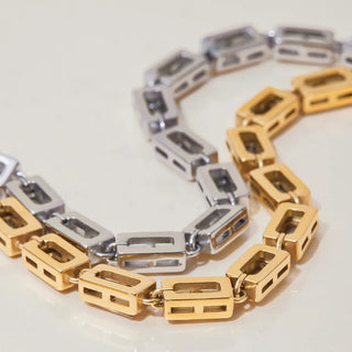 ステンレス304 低ニッケル 水に濡れても錆びにくい 18Kゴールドメッキ ブレスレット ジルコニア 【YJ01057】