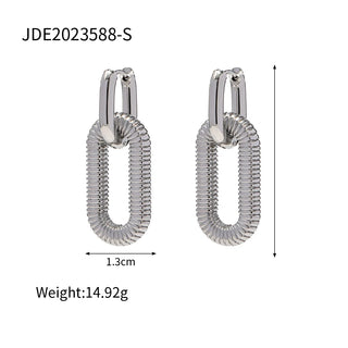 ステンレス304 低ニッケル 水に濡れても錆びにくい 18Kゴールドメッキ ピアス フープ オーバル【YJ02381】