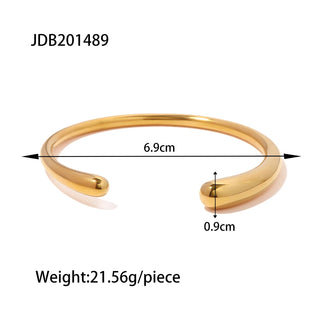 ステンレス304 低ニッケル 水に濡れても錆びにくい 18Kゴールドメッキ ブレスレット 【YJ03580】