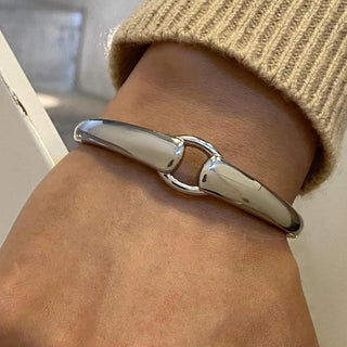 ステンレス304 ニッケルフリー 水に濡れても錆びにくい 18Kゴールドメッキ ブレスレット バングル【YJ00072】