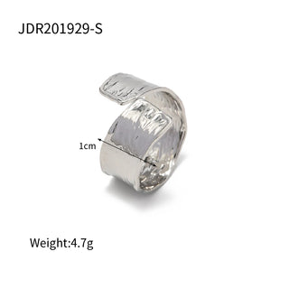 ステンレス304 低ニッケル 水に濡れても錆びにくい 18Kゴールドメッキ リング 【YJ03095】