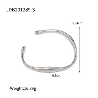 ステンレス304 低ニッケル 水に濡れても錆びにくい 18Kゴールドメッキ ブレスレット 【YJ03824】
