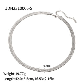 ステンレス304 低ニッケル 水に濡れても錆びにくい 18Kゴールドメッキ ネックレス スネークチェーン 【YJ02997】