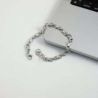 ステンレス304 ニッケルフリー 水に濡れても錆びにくい チェーン ブレスレット【YJ00474】