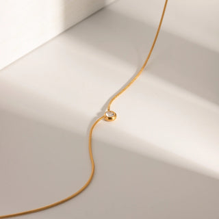 ステンレス304 ニッケルフリー 水に濡れても錆びにくい チェーン ネックレス ジルコニア 【YJ00533】