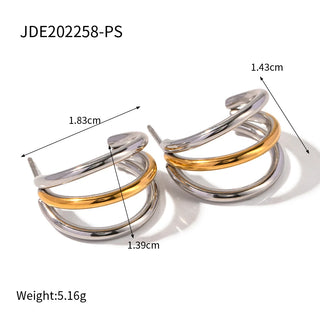 ステンレス304 ニッケルフリー 水に濡れても錆びにくい フープ ピアス 【YJ00207】