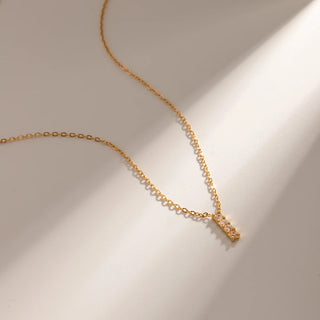 ステンレス304 低ニッケル 水に濡れても錆びにくい 18Kゴールドメッキ ネックレス ジルコニア 【YJ03029】