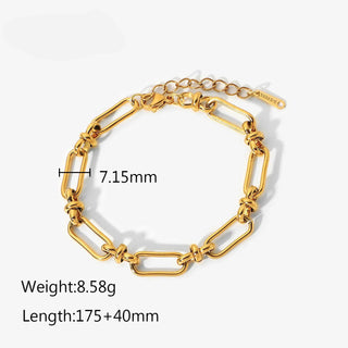 ステンレス304 低ニッケル 水に濡れても錆びにくい 18Kゴールドメッキ ブレスレット チェーン【YJ01770】