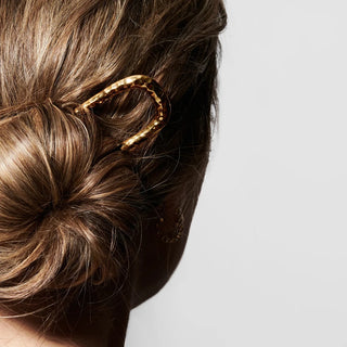 ステンレス304 低ニッケル 水に濡れても錆びにくい 18Kゴールドメッキ ヘアアクセサリー 【YJ03146】