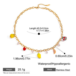ステンレス304 低ニッケル 水に濡れても錆びにくい 18Kゴールドメッキ ネックレス チャーム 【YJ02644】