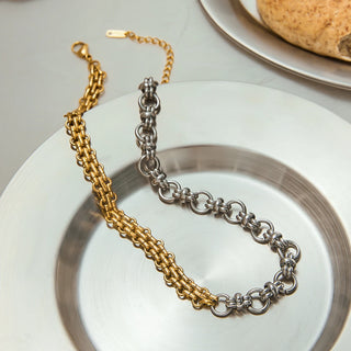 ステンレス304 ニッケルフリー 水に濡れても錆びにくい 18Kゴールドメッキ チェーン ネックレス 【YJ00630】