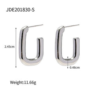 ステンレス304 低ニッケル 水に濡れても錆びにくい 18Kゴールドメッキ ピアス スクエア 【YJ01862】
