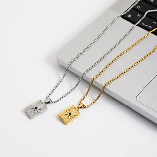 ステンレス304 ニッケルフリー 水に濡れても錆びにくい 18Kゴールドメッキ チェーン ネックレス スクエア 【YJ00257】