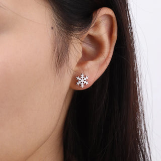 316Lサージカルステンレス ピアス 雪の結晶 スノーフリーク 【NY01270】