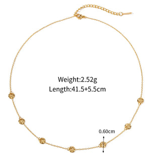 ステンレス304 低ニッケル 水に濡れても錆びにくい 18Kゴールドメッキ ネックレス 【YJ03554】