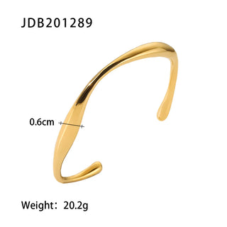 ステンレス304 低ニッケル 水に濡れても錆びにくい 18Kゴールドメッキ ブレスレット 【YJ03824】
