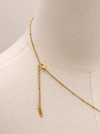 ステンレス304 低ニッケル 水に濡れても錆びにくい 18Kゴールドメッキ ネックレス クロス ハート ジルコニア 【YJ03187】