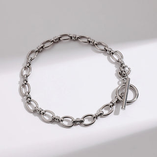 ステンレス304 ニッケルフリー 水に濡れても錆びにくい チェーン ブレスレット【YJ00705】