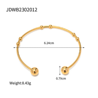 ステンレス304 低ニッケル 水に濡れても錆びにくい 18Kゴールドメッキ ブレスレット 【YJ03921】