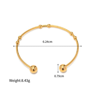 ステンレス304 低ニッケル 水に濡れても錆びにくい 18Kゴールドメッキ ブレスレット 【YJ03420】