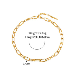 ステンレス304 低ニッケル 水に濡れても錆びにくい 18Kゴールドメッキ ネックレス チェーン 【YJ03593】
