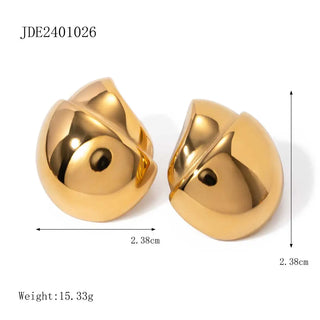 ステンレス304 低ニッケル 水に濡れても錆びにくい 18Kゴールドメッキ ピアス 【YJ02352】