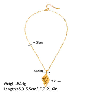 ステンレス304 低ニッケル 水に濡れても錆びにくい 18Kゴールドメッキ ネックレス 羽 ウィング 【YJ03505】