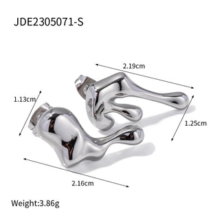 ステンレス304 低ニッケル 水に濡れても錆びにくい 18Kゴールドメッキ ピアス リキッド 【YJ03642】