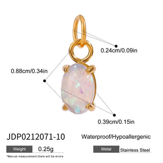 ステンレス304 ニッケルフリー 水に濡れても錆びにくい チャーム ジルコニア 【YJ00809】