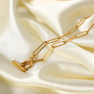 ステンレス304 低ニッケル 水に濡れても錆びにくい 18Kゴールドメッキ ネックレス チェーン 【YJ03923】