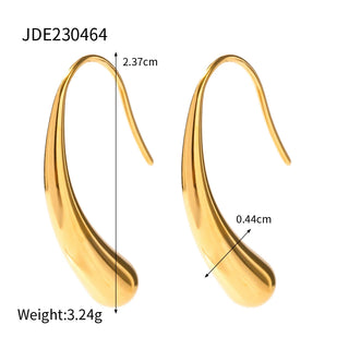 ステンレス304 低ニッケル 水に濡れても錆びにくい 18Kゴールドメッキ ピアス フープ 【YJ03839】