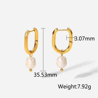 ステンレス304 ニッケルフリー 水に濡れても錆びにくい 18Kゴールドメッキ ピアス パール 【YJ00164】