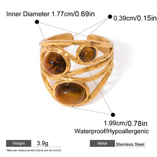 ステンレス304 低ニッケル 水に濡れても錆びにくい 18Kゴールドメッキ リング ターコイズ パール【YJ03263】