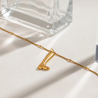 ステンレス304 低ニッケル 水に濡れても錆びにくい 18Kゴールドメッキ ネックレス チェーン 靴 ブーツ【YJ02924】