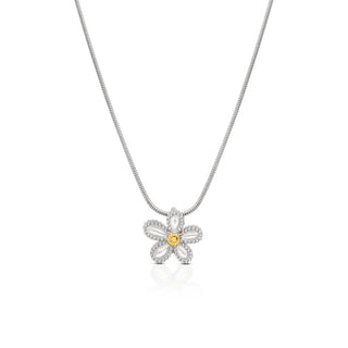 316Lサージカルステンレス ネックレス  花 フラワー【NY01641】