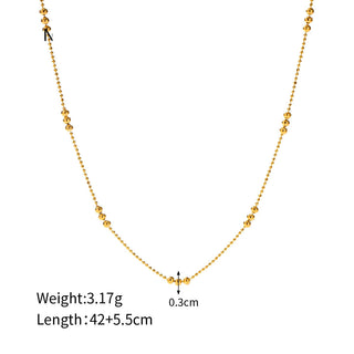 ステンレス304 低ニッケル 水に濡れても錆びにくい 18Kゴールドメッキ ネックレス チェーン  【YJ03584】