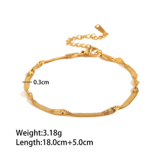 ステンレス304 低ニッケル 水に濡れても錆びにくい 18Kゴールドメッキ ネックレス スネークチェーン 【YJ01767】