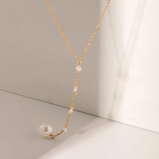 ステンレス304 低ニッケル 水に濡れても錆びにくい 18Kゴールドメッキ ネックレス チャーム パール 【YJ03652】