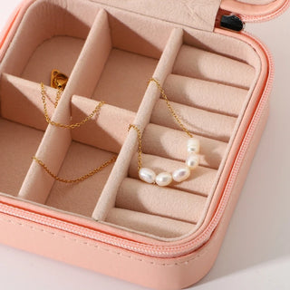 ステンレス304 低ニッケル 水に濡れても錆びにくい 18Kゴールドメッキ ネックレス パール 【YJ03919】