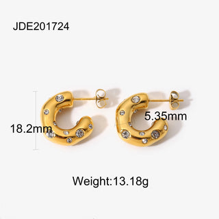ステンレス304 低ニッケル 水に濡れても錆びにくい 18Kゴールドメッキ ピアス ジルコニア パール 【YJ03583】