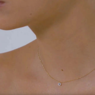 ステンレス304 低ニッケル 水に濡れても錆びにくい 18Kゴールドメッキ ネックレス クリスタル 【YJ01639】