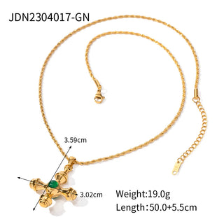 ステンレス304 低ニッケル 水に濡れても錆びにくい 18Kゴールドメッキ ピアス  クロス【YJ02522】
