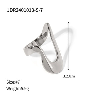 ステンレス304 低ニッケル 水に濡れても錆びにくい 18Kゴールドメッキ リング 【YJ03888】