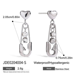 ステンレス304 ニッケルフリー 水に濡れても錆びにくい  ピアス 安全ピン スター 星 【YJ00315】