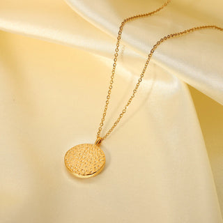 ステンレス304 低ニッケル 水に濡れても錆びにくい 18Kゴールドメッキ ネックレス チェーン 太陽 月 ジルコニア 【YJ03646】